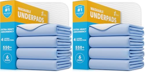 GREEN LIFESTYLE Washable Underpads - Large Bed Pads for use as Incontinence Bed Pads, Reusable Pet Pads, Great for Dogs, Cats, Bunny, Seniors Bed Pad (Pack of 8 - 30x34) by GreenLifeStyle