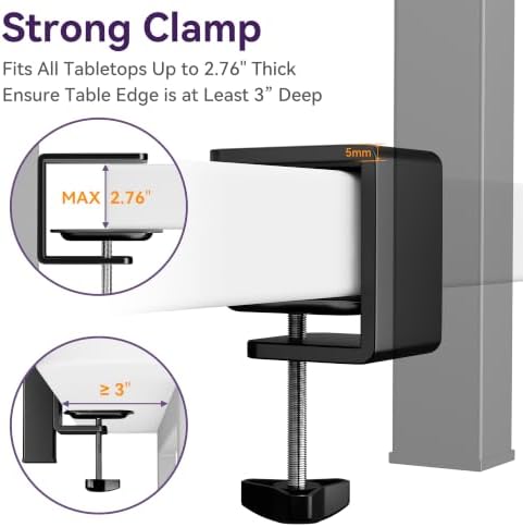 H-Shape Dog Grooming Arm for Table, 42" H, 26-50" W, with Grooming Loop Set - Image 5