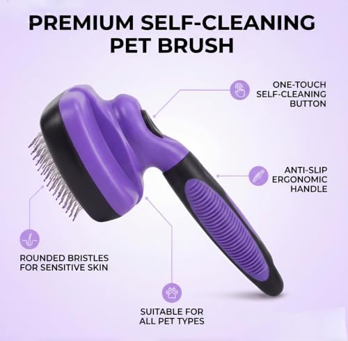 Cat Grooming Kit,Kitten Puppy Pet Dog Grooming Kit,Dog Slicker Brush,9PCS - Image 2