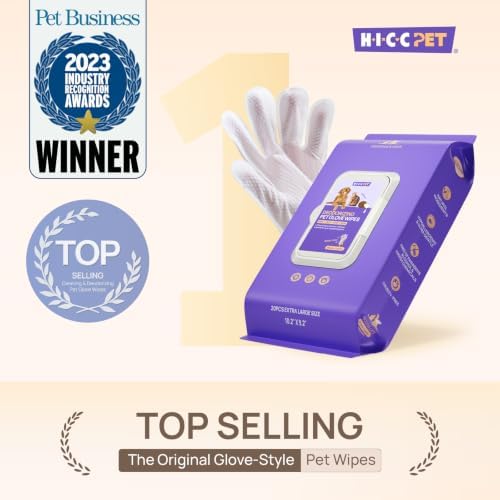HICC PET Dog Wipes for Dogs & Cats, Individual Glove Packs, 6 Count - Image 2
