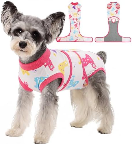 Kuoser Dog Recovery Suit, Female Male Spay Neuter Surgery Suit, Llama, XS by Kuoser