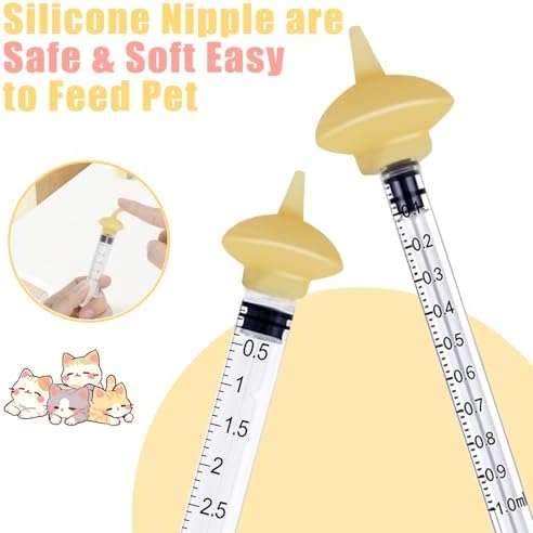 Mini Pet Feeding Bottle and Syringes with Nipples for Small Cat Dog Animals (Model 4) - Image 5