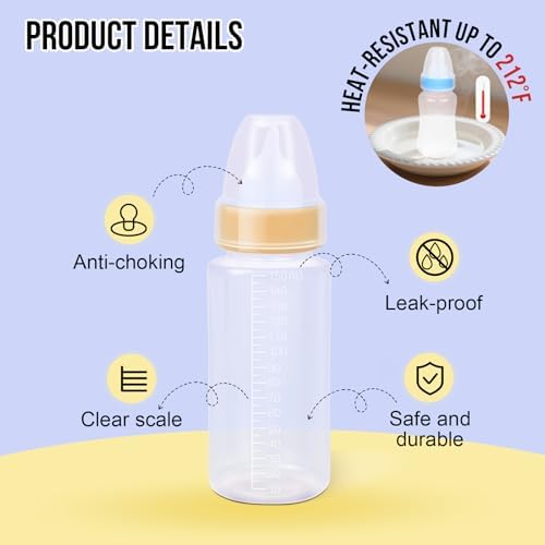 ASEVAT 5 oz 3PackPet Feeding Bottle, Anti-Choking Puppy Feeder Design,with 3pcs Replaceable and Reusable Silicone Nipples for Feeding Puppies, Kittens, Small Animals - Image 7
