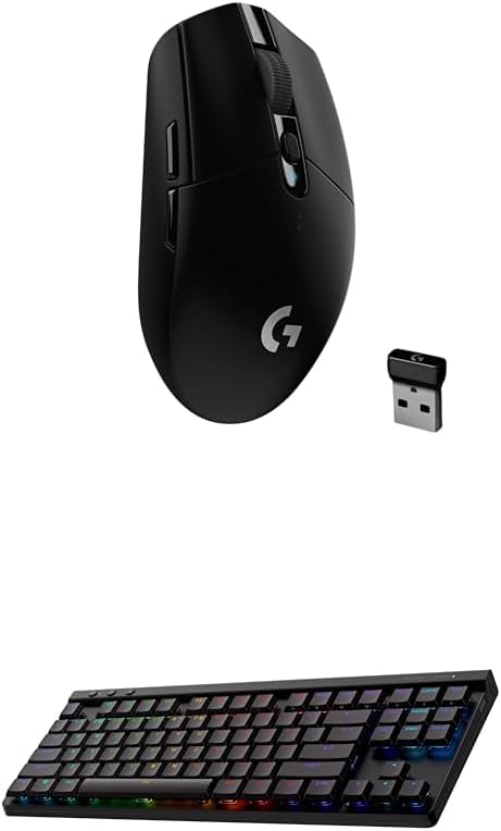Logitech G305 Lightspeed Wireless Gaming Mouse + G515 TKL Wireless Gaming Keyboard (Tactile) Bundle: Black by Unknown