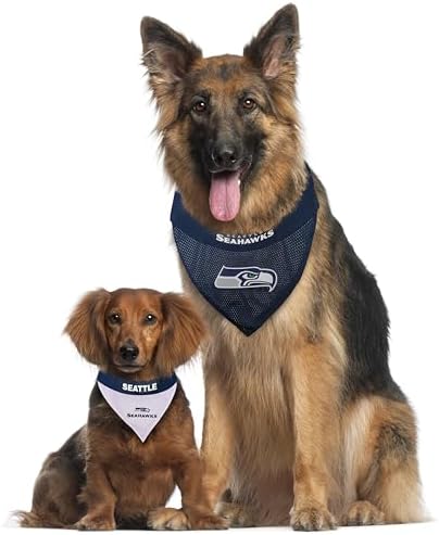 Pets First NFL Seattle Seahawks Reversible Bandana Size XX-Large for Dogs & Cats. 2 Sided Sports Bandana, Premium Embroidery Team Logo, Many NFL Teams Available - Image 4