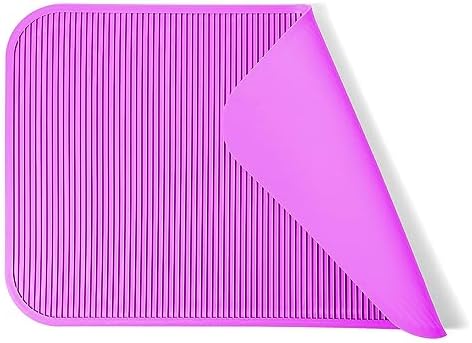 Pet Grooming Table Non-Slip Mat - Padded Mat for at-Home Grooming Dogs and Cats,Bathing Mat for Pets, Diameter：57cm/22.44inch (Purple, 57cm/22.44inch) by Phenfor
