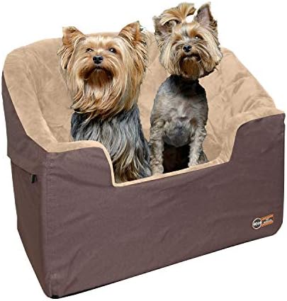 K&H Bucket Booster Dog Car Seat, Cat & Dog Booster Seat, Large Tan/Tan by KHPetProducts