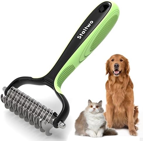 Staltwo Deshedding Dog Brush, Deshedding Undercoat Rake for Dog&Cat by Staltwo