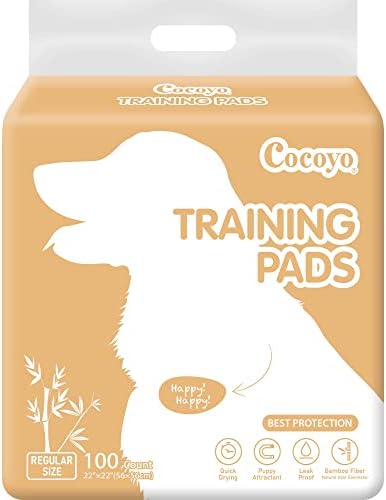 COCOYO Earth Friendly Bamboo Training Pads, 100 Count, Super Absorbent and Deodorizing Pee Pads for Dogs by COCOYO