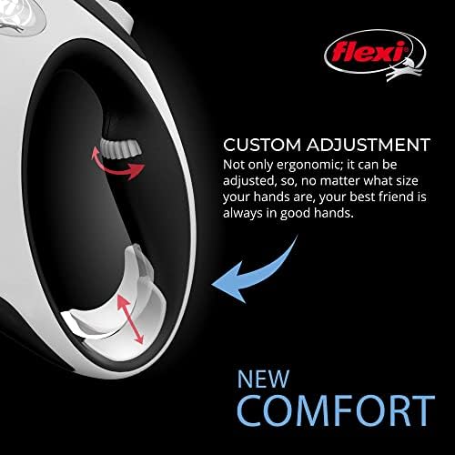 FLEXI® Comfort Tape Retractable Dog Leash, Medium, 16 ft - Grey/Black - Image 4