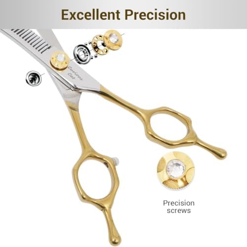 Dog Grooming Scissors,7.0'' Pet Curved Thinning Shears - Image 5