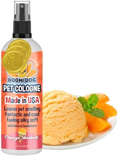 Bodhi Dog Premium Dog Cologne - Deodorizing Dog Perfume & Conditioner for Dogs & Cats - Natural Long Lasting Spray for Pets - Gentle & Safe Formula, Made in USA (Orange Sherbert 8 Fl Oz) by BodhiDog