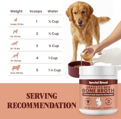 Bone Broth Powder for Dogs and Cats - Dog & Cat Food Topper for Picky Eaters - Grass Fed Beef Bone Broth Supplement - Supports Hydration, Joint, Immunity & Heart Health - Serve Dry or Wet - 19oz - Image 5
