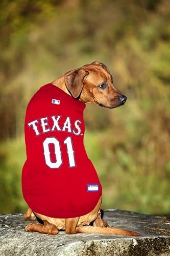Official MLB Texas Rangers Pet Jersey for Dogs & Cats, Size Small - Stylish Baseball Jersey for Your Furry Fan- Show Off Team Spirit with The Perfect Fan Apparel Gear for Pet, Dog & Cat - Image 3