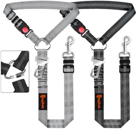 Laqibak Removable Dog Seat Belt Harness for Car, 3 in 1 Pet Seatbelt Leash by laqibakProductcollection