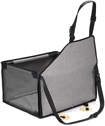 GENORTH Small Dog Car Seat - Portable Puppy/Pet Booster Seat with Clip-On Leash and Mesh Window for Small Pets Up to 11 lbs - Image 7