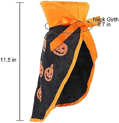 Pet Halloween Pumpkin Cloak Cosplay Cloak for Cat and Small Dogs, Pet Halloween Costume Clothes Suit - Image 2