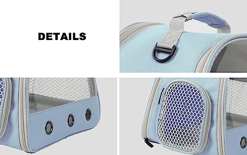 Guinea Pig Carrier Backpack, Clear Bubble Window Backpack for Guinea Pig, Bunny Rat Bird (Blue, Carrier) - Image 4