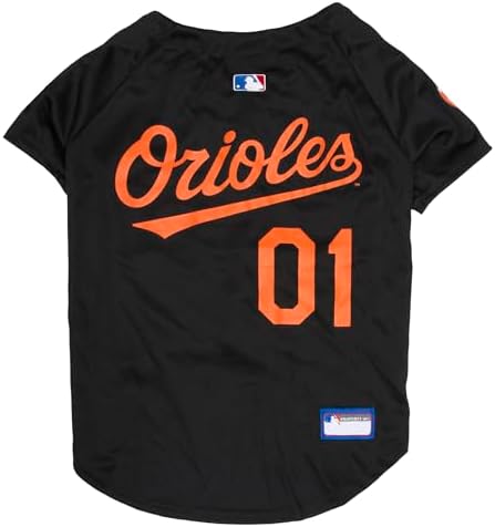 Official MLB Baltimore Orioles Pet Jersey for Dogs & Cats, Size X-Small - Stylish Baseball Jersey for Your Furry Fan- Show Off Team Spirit with The Perfect Fan Apparel Gear for Pet, Dog & Cat by PETSFIRST