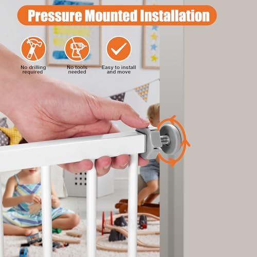 keny 36" Extra Tall Baby Gate for Stairs, 29"-55" Wide Auto Close Dog Gate - Image 4