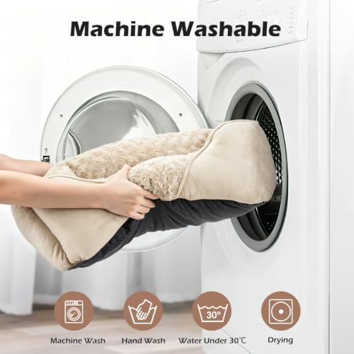 INVENHO Small Dog Bed Rectangle Washable Orthopedic Soft Calming Sleeping Durable Pet Cuddler with Anti-Slip Bottom - Image 5