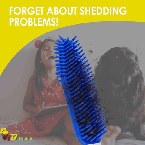 2 Pack Dog Grooming Bath Brush, Premium Soft Silicone Pet Brushes with Handle, Shampoo Soothing Comb for Wet Dry Long Short Haired Dogs & Cats Massaging, Deshedding Shower Scrubbing - Image 4
