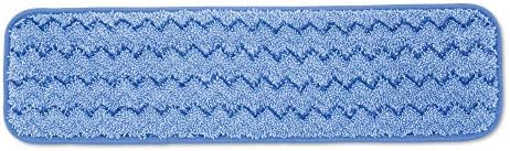 Rubbermaid Commercial Products 18-Inch Blue Microfiber Mop Head, Single-Sided Heavy Duty Cleaning Cloth, Ideal for Hardwood, Tile, Laminated Floors in Kitchen, Lobby, Office by RubbermaidCommercialProducts