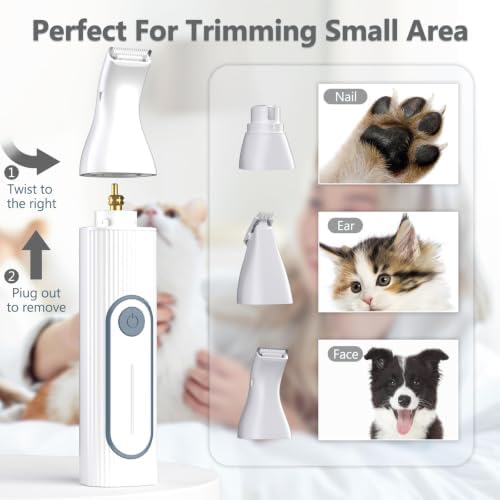 4 in 1 Dog Clippers Grooming Kit and Paw Trimmer for Thick Hair&Coats - Image 4