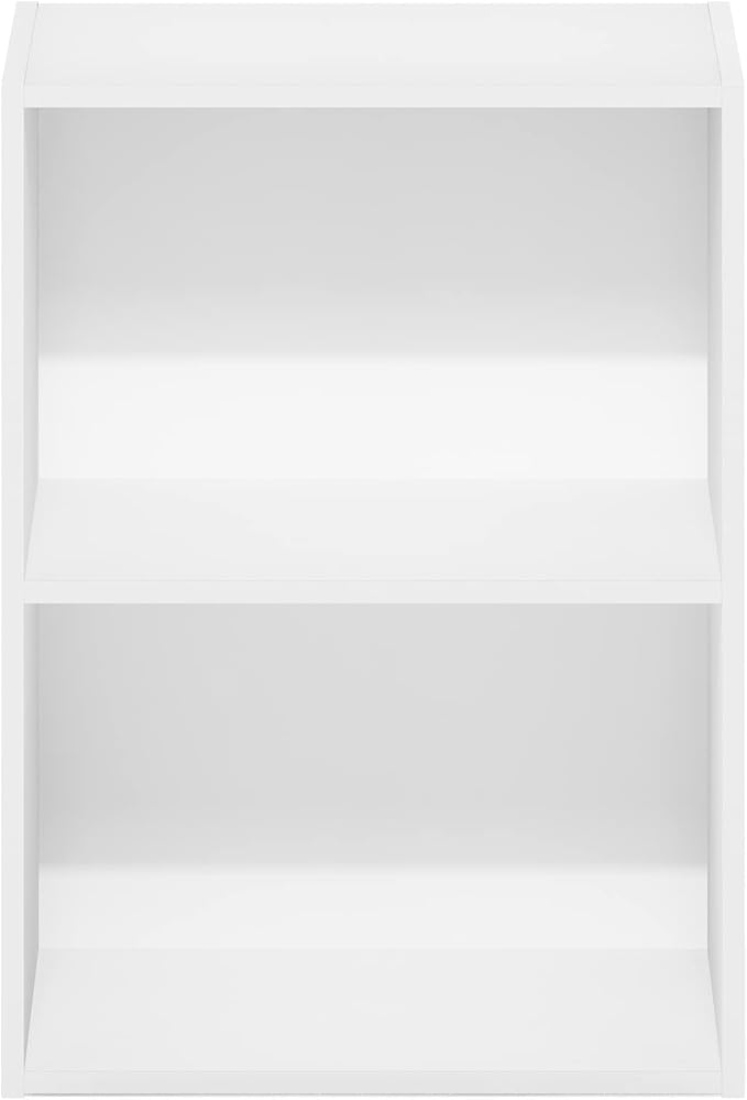 Furinno Luder Bookcase / Book / Storage, 2-Tier, White - Image 4