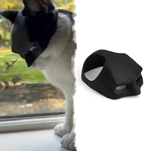 Yipintang Soft & Caring Silicone Cat Bat Mask, Skin-Friendly Halloween Costume for Cats, Lightweight & Flexible Pet Cosplay Accessories, Black Bat by YIPINTANG