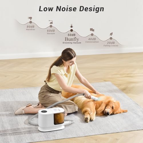 Bunfly Dog Grooming Kit & Dog Hair Vacuum, 3.5L Capacity Pet Grooming Vacuum with 13000kpa Strong Suction 99% Pet Hair,17 Tools Shedding Pet Hair, Home Cleaning -White - Image 2