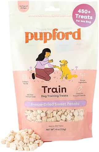 Pupford Freeze Dried Dog & Puppy Training Treats (Sweet Potato, 4 oz) by Pupford