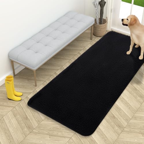 OLANLY Dog Door Mat for Muddy Paws 54x24, Super Absorbent Chenille Mud Mat by OLANLY