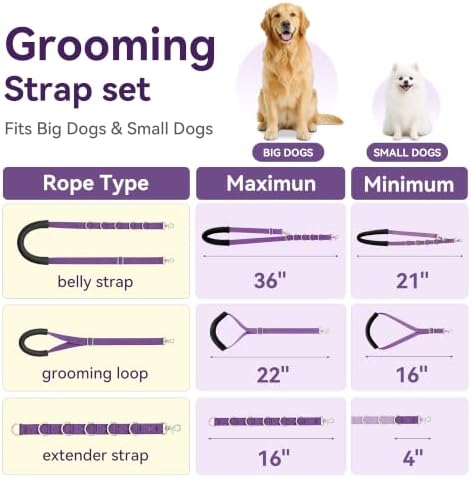 H-Shape Dog Grooming Arm for Table, 42" H, 26-50" W, with Grooming Loop Set - Image 3