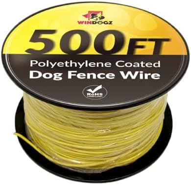 Dog Fence Wire for Electric Dog Fence System, 500 ft, Covers ¼ Acre Area, Easy to Install, Compatible with reputable Underground Fence Brands, Durable, 20 Gauge Wire .025 Polyethylene Coated by Windogz
