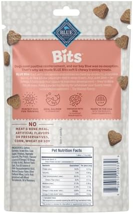 Blue Buffalo Bits Soft Dog Treats for Training, Made with Natural Ingredients & Enhanced with DHA, Salmon Recipe, 4-oz Bag (Pack of 6) - Image 5