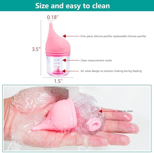 Puppy Bottles for Nursing，Kitten Bottles for Nursing，Pet Feeding Bottle，(Pink - 20ml) - Image 5