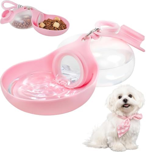 Dog Water Bottle Portable Pet Travel Bowl 2in1 Pet Drinking Feeder for Walk Outdoor 13.5oz Leak-Proof Dog Water Dispenser by Unknown