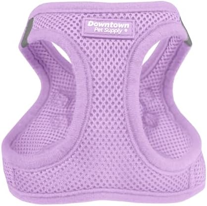 Downtown Pet Supply Step in Dog Harness for Large Dogs - Adjustable, Escape Proof Dog Harness with Reflective Trim - All-Weather, Fast-Drying Padded Mesh Fabric - Lilac, L by DowntownPetSupply