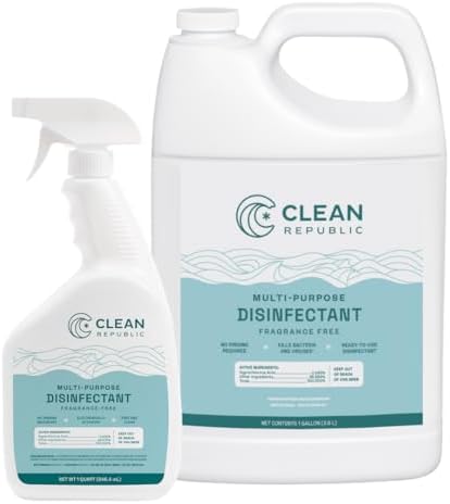 Multi-Purpose Disinfectant, HOCl Cleaner, 32oz Spray & 1 Gallon Refill by CleanRepublic