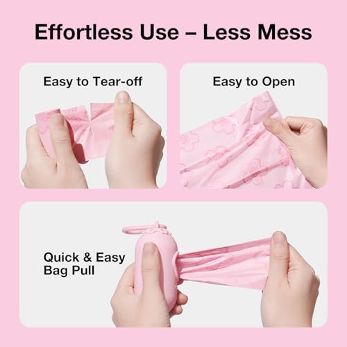 VETRESKA Dog Poop Bag Dispenser with 105 Cherry Blossom Scented Bags - Image 5