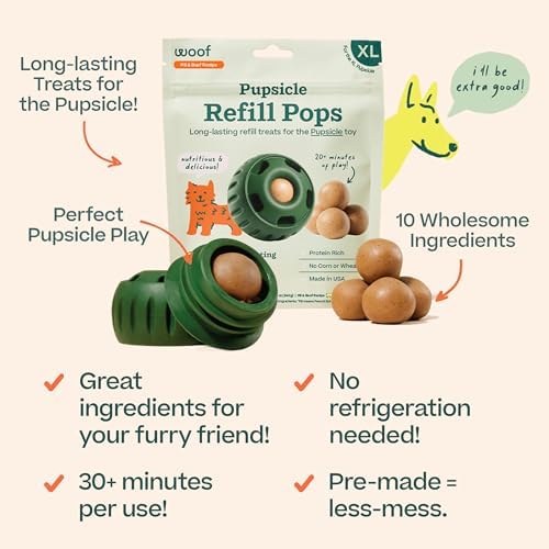WOOF Pupsicle Peanut Butter & Beef Refill Pops Dog Treats, XL, 3 Pack - Image 3
