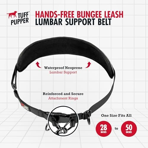 Tuff Pupper Hands Free Bungee Dog Leash, Waist Belt for Running & Walking - Image 5