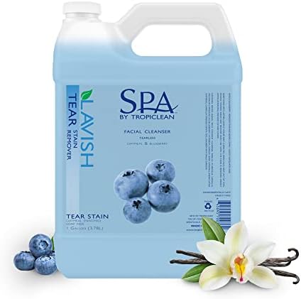 TropiClean SPA Tear Stain Remover for Dogs, Blueberry Facial Wash, 1 Gallon by TropiClean