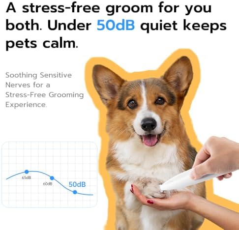 Mcbazel Pet Micro Precision Trimmer, Multifunctional Pet Hair Trimmer Waterproof Rechargeable Shaver with LED Light for Paws Eyes Ears Face Buttocks for Small Dogs and Cats，50dB Quiet Shave. - Image 4