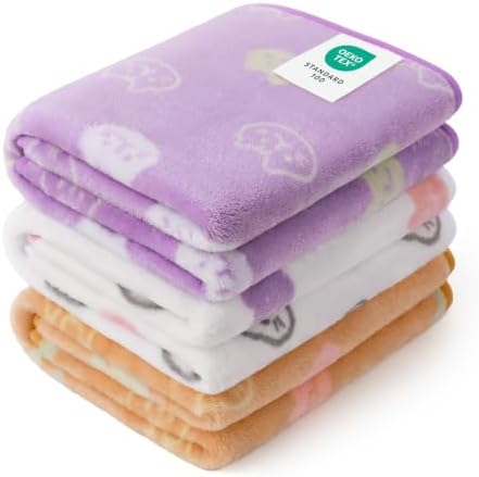 Luciphia 3 Pack Soft Fleece Dog Blankets for Medium Dogs Puppy Cats,30"x20" by luciphia