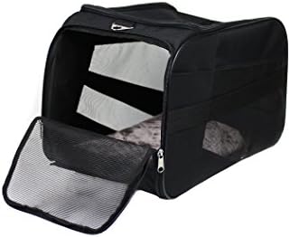 dbest products Pet Smart Cart Carrier, Medium, Black, Soft Sided Collapsible Folding Travel Bag, Dog Cat Airline Approved Tote Luggage Backpack by dbestproductsInc