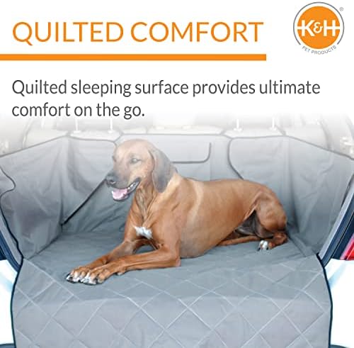 K&H Pet Products Quilted Cargo Cover Gray Standard/Mid-Size Vehicle 54 Inches - Image 4