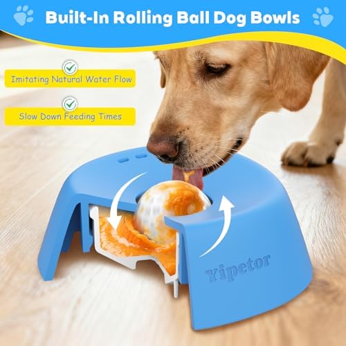 Yipetor Dog Lick Bowl, Rolled Ball-in Slow Feeder Enrichment Puzzle Toys - Image 2