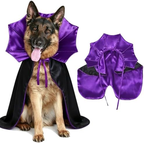 GOYOSWA Dog Halloween Costumes, Dog Vampire Devil Cape Cloak Costume Pet Halloween Costumes for Small Medium Large X-Large Dogs Pets (X-Large) by GOYOSWA